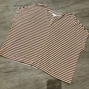 J Jill brown and white dolman top size xl petite